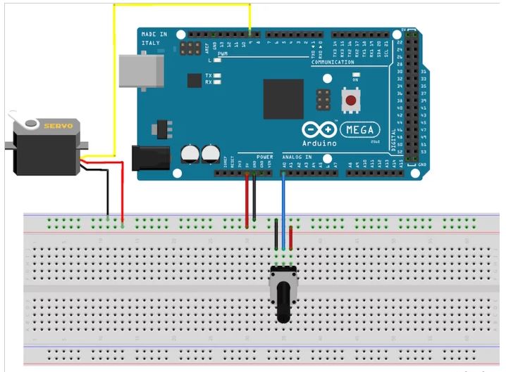 Servo motor connection with Arduino