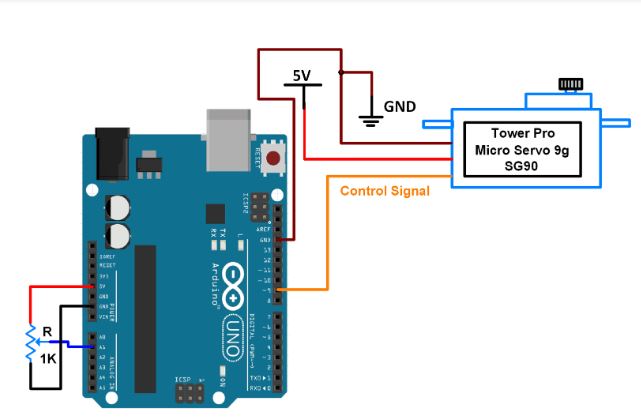 Circuit for interfacing with arduino